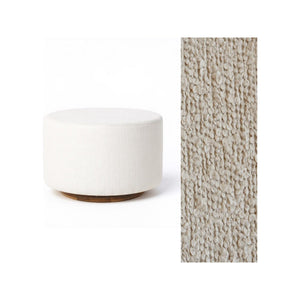 Otomana Oilo con base de madera ovalada