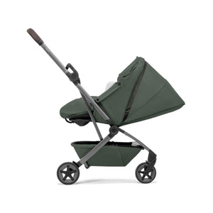 Forest Green Joolz Aer2 Nest to Seat Newborn Nest on Stroller Frame - Side View | Bambi Baby