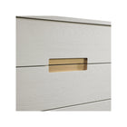 Natart Como Dove Nursery Furniture Gold Recessed Handle - Angled Hardware Detail | Bambi Baby