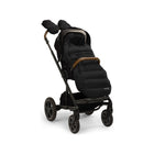 Caviar Quilted Nuna Winter Stroller Footmuff with Mittens on MIXX Next - Side View | Bambi Baby