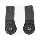 Charcoal DFY R1 Car Seat Adapters - Bottom View Showing Circular Mounting Mechanism, L and R Pair | Bambi Baby