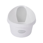 White & Light Grey Shnuggle Toddler Bath Tub - Angled Three-Quarter View | Bambi Baby