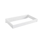 Rustic White Wood Nursery Changing Topper - Overhead Angled View | Bambi Baby