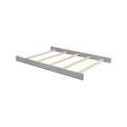 Rustic Gray Wood Full-Bed Conversion Side Rails with Natural Wood Slats - Side Angle View | Bambi Baby