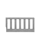 Rustic Gray Wood Toddler Guard Rail with Slatted Detail - Isolated View | Bambi Baby