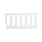Rustic White Wood Toddler Bed Guard Rail with Slatted Detail - Isolated View | Bambi Baby