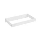 White Wood Nursery Changing Topper - Isolated Overhead Angle View | Bambi Baby