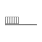 Dove Gray Wood Toddler Guard Rail - Side View | Bambi Baby