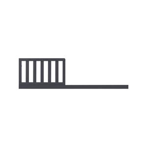 Midnight Slate Wood Toddler Guard Rail - Side View | Bambi Baby