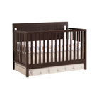 Espresso Wood Oxford Baby Lazio 4-in-1 Convertible Crib - Front Angle View | Bambi Baby