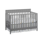 Dove Gray Wood Oxford Baby Logan 4-in-1 Convertible Crib - Front Angle View | Bambi Baby