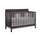 Espresso Wood Oxford Baby Logan 4-in-1 Convertible Crib - Front Angle View | Bambi Baby