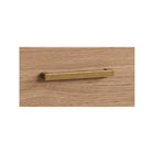Gold Brass Natart Como Naturale Drawer Handle on Oak Dresser - Close-Up Detail | Bambi Baby