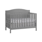 Dove Gray Oxford Baby Nolan 4-in-1 Convertible Crib - Side Angle | Bambi Baby