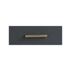 Natart Taylor Brass Drawer Handle - Installed Detail on Graphite Nursery Dresser | Bambi Baby