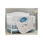 Oxford Baby Shining Stars 3pc Crib Bedding Set - Quilt Draped on White Crib Nursery View | Bambi Baby