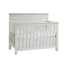 Rustic White Wood Soho Baby Ellison 4-in-1 Convertible Crib - 3/4 Angle View | Bambi Baby
