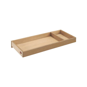 Honey Wood Soho Baby Everlee Changing Topper - 3/4 View with Storage Compartment | Bambi Baby