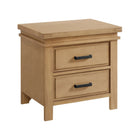 Honey Wood 2-Drawer Nursery Nightstand - Right Angle View | Bambi Baby