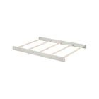 Rustic White Wood Full Bed Rail with Slat Support - Overhead Angle | Bambi Baby