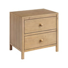 Honey Wood Soho Baby Everlee 2-Drawer Nursery Nightstand - 3/4 View | Bambi Baby