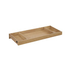 Honey Wood Mystic Changing Topper - Raised Angle View Showing Side Mount Detail | Bambi Baby