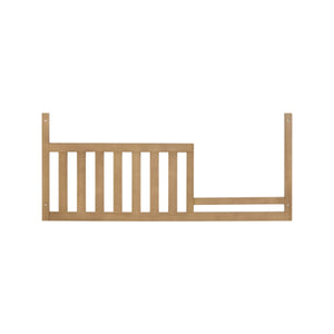 Honey Wood Toddler Bed Guard Rail - Front Isolated View, GREENGUARD Gold Certified | Bambi Baby