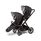 Black Valco Baby Joey Seat Convertible Single to Double Stroller - Front 3/4 View | Bambi Baby