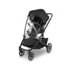 Clear UPPAbaby Performance Rain Shield on Black Cruz V3 Stroller - Front Three-Quarter View | Bambi Baby