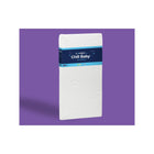 White 6-Inch Dual-Sided Crib Mattress on Purple Background - Side Angle | Bambi Baby