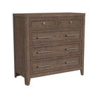 Harvest Brown Solid Wood Westwood Design Carlson 5 Drawer Chest - Side Angle View | Bambi Baby