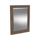 Harvest Brown Wood-Grain Framed Nursery Mirror - Three-Quarter View | Bambi Baby