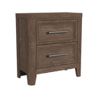 Harvest Brown Solid Wood Nursery Nightstand 2 Drawer - Front View | Bambi Baby