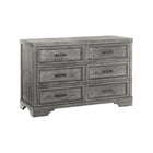 Brushed Pewter Wood Westwood Design Foundry 6 Drawer Dresser - Side Angle | Bambi Baby