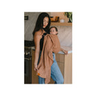 Willow Linen Ring Sling Baby Carrier - Hip Carry Position in Kitchen Setting | Bambi Baby