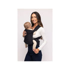 Black WildBird Aerial Raven Baby Carrier - Side Profile On Model | Bambi Baby