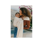 Cream Linen WildBird Sparrow Sling - Mother Kissing Baby Side Profile | Bambi Baby