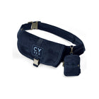 CYBEX Rebellious Luxury Denim Blue Belt Bag with Mini Pouch - Angled Product Shot | Bambi Baby