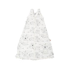 White Cotton Sleep Bag with Sheep Print - Flat Lay, Open Foot Holes | Bambi Baby