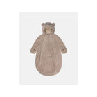 Oatmeal Teddy Fleece Baby Bunting Sack - Flat Lay with Bear Ear Hood | Bambi Baby