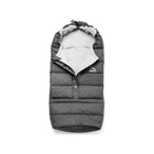 Charcoal Grey Quilted PEG Perego Vario Stroller Foot Muff - Open Hood Top View | Bambi Baby