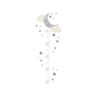 Gray & Copper Celestial Moon Stars Growth Chart Wall Decal - Isolated Product View | Bambi Baby