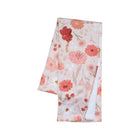 Blush Pink Strawberry Floral Minky Fleece Baby Blanket with Shearling Back - Angled Fold | Bambi Baby