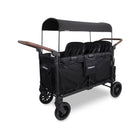 Black WonderFold W6 Luxe Pro Stroller Wagon - Front Three-Quarter View with Six Seats | Bambi Baby