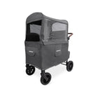 Grey WonderFold W4 Original Weather Cover - Front Three Quarter View with Clear Window Panel | Bambi Baby