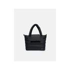 Black Quilted Nylon 7AM Enfant Capri Luxury Diaper Tote - Padded Handle Front View | Bambi Baby