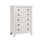 Sea Shell White Pine Westwood Design Taylor 5 Drawer Tall Chest - Front View | Bambi Baby