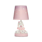 Pink Ombre Star Shade Bunny Ballerina Nursery Table Lamp - Full Product View | Bambi Baby