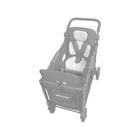 White WonderFold Cooling Seat Cushion in Wagon Stroller - Angled Overhead View | Bambi Baby