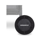 Black WonderFold Wagon Wheel Cover - Front Face Product Shot with Wagon Frame Detail | Bambi Baby